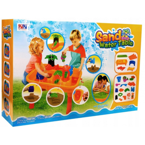 Piaskownica dla dzieci ze stolikiem edukacyjnym i akcesoriami  (8803A)